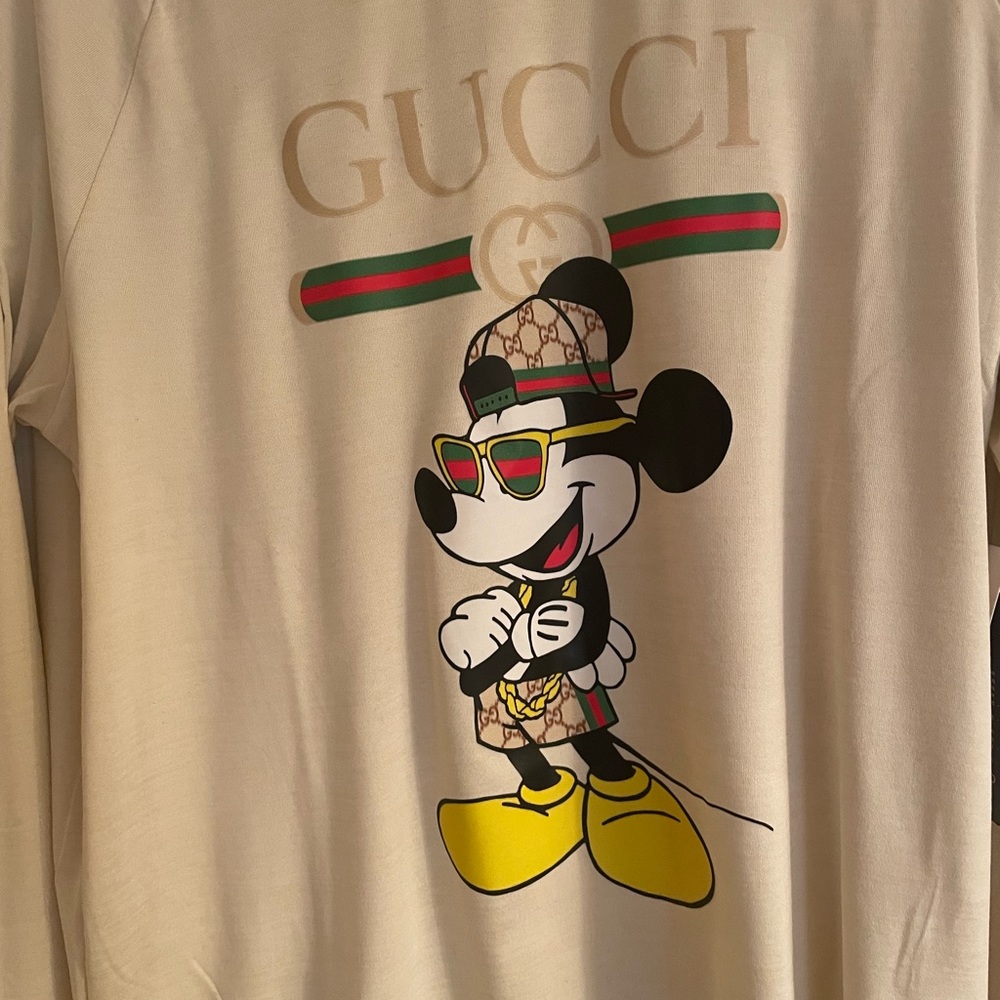 Mickey Mouse mens long sleeve shirt, sz M, awesome material!